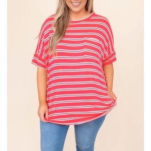 Oversized Striped Basic Top